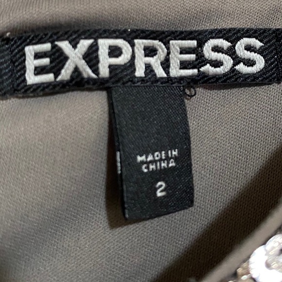 Express women's 2‎ Mini Dress Sequin Sleeveless Party Cocktail Cutout Bodycon - Picture 4 of 8